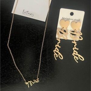 MRS/BRIDE necklace and earring set